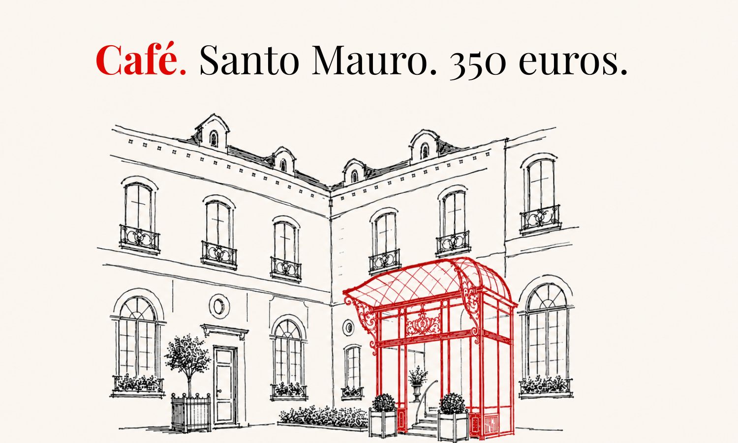 Ilustración del Café en el Hotel Santo Mauro